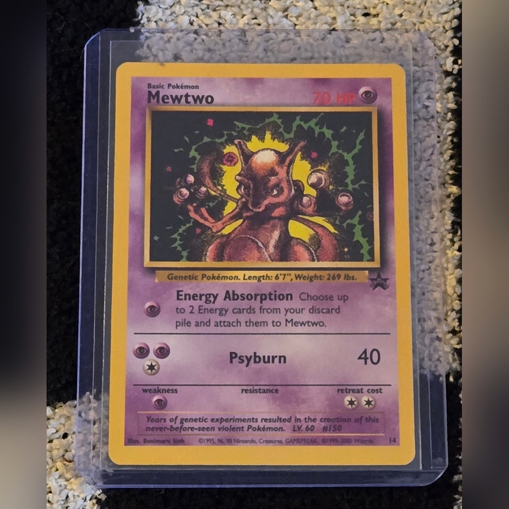 Pokemon Mewtwo  1995 Black Star Promo card 14 LV. 60 #150